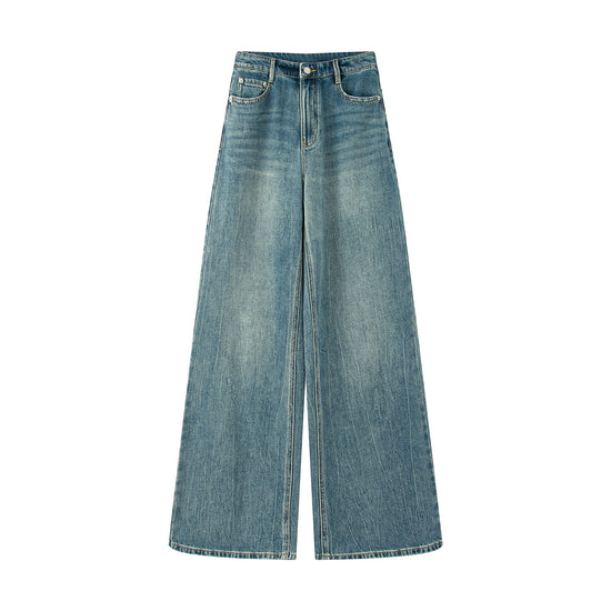 Early Autumn New High Waist Slimming Retro Straight Jeans Trousers For Women