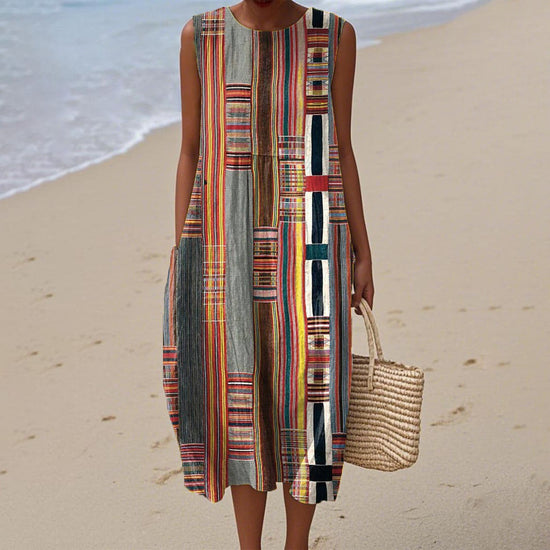 Sleeveless Shirt Dress Women&